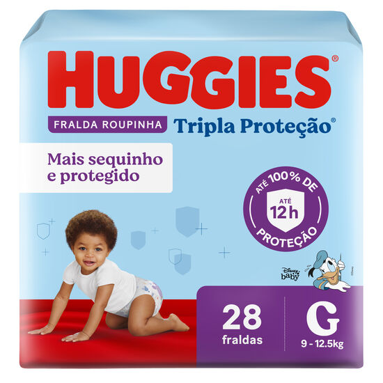 Fralda Huggies Tripla Proteção Roupinha G - 24 fraldas